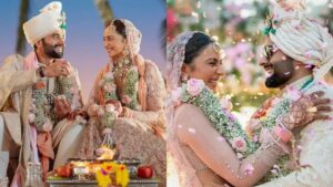 Rakul Preet Singh looks stunning in a pink choora and romper after her wedding. See picture.