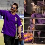 Shah Rukh Khan wins hearts by picking up abandoned KKR flags following last night's IPL play. Watch