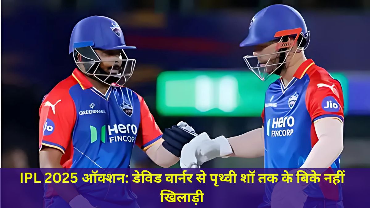 IPL 2025 ऑक्शन डेविड वार्नर से पृथ्वी शॉ तक के बिके नहीं खिलाड़ी