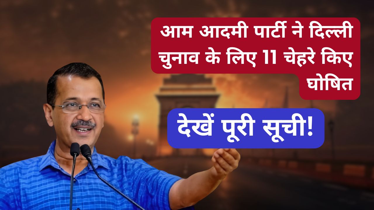आम आदमी पार्टी ने दिल्ली चुनाव के लिए 11 चेहरे किए घोषित, देखें पूरी सूची!